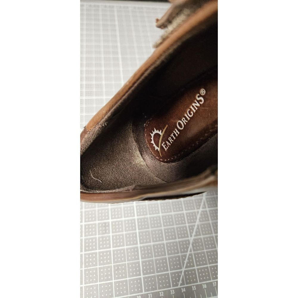 Earth Origins MARLA 2 Heeled Loafers Womens Size‎ 9M Brown Leather - Picture 10 of 11
